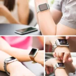 22mm Men Hidden Butterfly Buckle 7 Beads Stainless Steel Watch Band For Apple Watch 42mm - Image 6