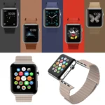 For Apple Watch 42mm Loop Magnetic Closure Clasp PU Leather Watch Band - Image 7