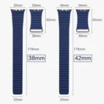 For Apple Watch 42mm Loop Magnetic Closure Clasp PU Leather Watch Band - Image 11