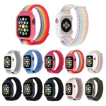 For Apple Watch Ultra 49mm&Watch Ultra 2 49mm / Series 10 46mm / 9&8&7 45mm / SE 3&SE 2&6&SE&5&4 44mm / 3&2&1 42mm Nylon Watch Band with Hook and Loop Fastener - Image 2