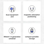 JOYROOM S-IW002 Ben Series 2 in 1 1.5m 3A Magnetic Charge Cable for Apple Watch - Image 7