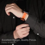 DUX DUCIS Fashion Woven Pattern Top-grain Leather Wrist Watch Band for Apple Watch Series 8&7 45mm / SE 2&6&SE&5&4 44mm / 3&2&1 42mm - Image 11