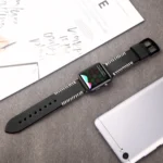 DUX DUCIS Fashion Woven Pattern Top-grain Leather Wrist Watch Band for Apple Watch Series 8&7 45mm / SE 2&6&SE&5&4 44mm / 3&2&1 42mm - Image 13