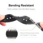 DUX DUCIS Fashion Woven Pattern Top-grain Leather Wrist Watch Band for Apple Watch Series 8&7 45mm / SE 2&6&SE&5&4 44mm / 3&2&1 42mm - Image 8