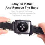 DUX DUCIS Fashion Woven Pattern Top-grain Leather Wrist Watch Band for Apple Watch Series 8&7 45mm / SE 2&6&SE&5&4 44mm / 3&2&1 42mm - Image 9