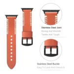 DUX DUCIS Fashion Woven Pattern Top-grain Leather Wrist Watch Band for Apple Watch Series 8&7 45mm / SE 2&6&SE&5&4 44mm / 3&2&1 42mm - Image 10