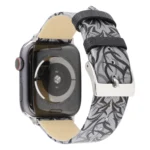 Thorns Printing Genuine Leather Watch Band for Apple Watch Series 10 42mm / 9&8&7 41mm / SE 3&SE 2&6&SE&5&4 40mm / 3&2&1 38mm - Image 4
