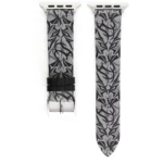 Thorns Printing Genuine Leather Watch Band for Apple Watch Series 10 42mm / 9&8&7 41mm / SE 3&SE 2&6&SE&5&4 40mm / 3&2&1 38mm - Image 6
