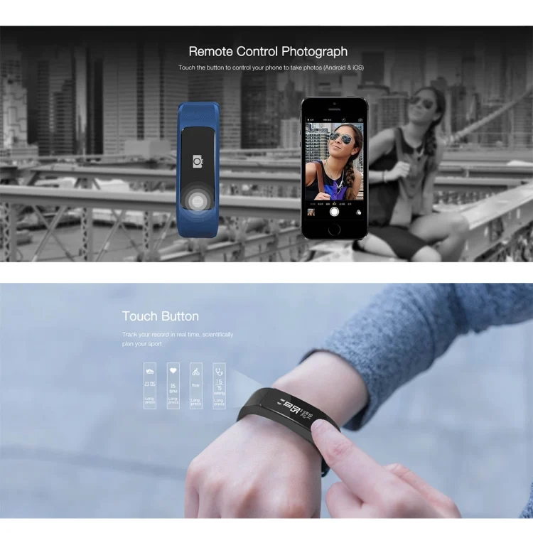 CA0103B_2.webp SMA-B2 Fitness Tracker Bluetooth 4.0 Smart Bracelet, IP67 Waterproof, Support Sports Modes / Heart Rate Monitor / Blood Pressure Monitor / Sleep Monitor - Image 4