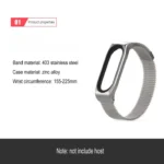 Mijobs Milan CS Metal Magnetic Watch Band for Xiaomi Mi Band 3 & 4 & 5 & 6, Host not Include - Image 3