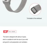 Mijobs Milan CS Metal Magnetic Watch Band for Xiaomi Mi Band 3 & 4 & 5 & 6, Host not Include - Image 5