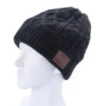 Wavy Textured Knitted Bluetooth Headset Warm Winter Beanie Hat with Mic for Boy & Girl & Adults - Image 2