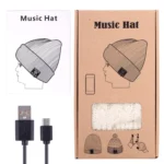 Wavy Textured Knitted Bluetooth Headset Warm Winter Beanie Hat with Mic for Boy & Girl & Adults - Image 8