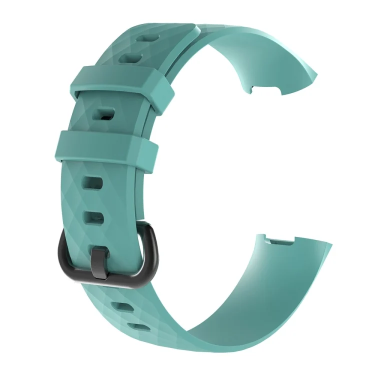 CA0285TB_1.webp Diamond Pattern Silicone Watch Band for Fitbit Charge 3, Size: 210x18mm - Image 3