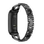 X-shaped Diamond-studded Metal Steel Watch Band for Fitbit Charge 3 - Image 5