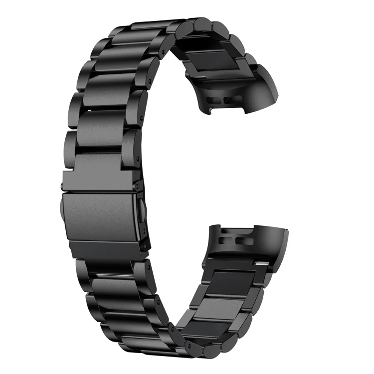 CA0297B_1.webp Three Beads Slingshot Buckle Solid Stainless Steel Watch Band for Fitbit Charge 3 - Image 3