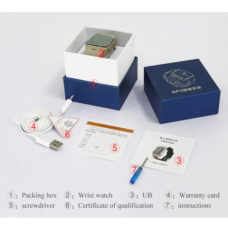 CA0351CJ_15.webp D99+ 1.22 inch HD LCD Screen GPS Smartwatch for the Elder Waterproof, Support GPS + LBS + WiFi Positioning / Two-way Dialing / Voice Monitoring / One-key First-aid / Wrist off Alarm / Safety Fence - Image 16
