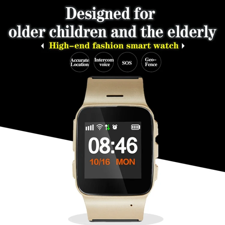 CA0351CJ_3.webp D99+ 1.22 inch HD LCD Screen GPS Smartwatch for the Elder Waterproof, Support GPS + LBS + WiFi Positioning / Two-way Dialing / Voice Monitoring / One-key First-aid / Wrist off Alarm / Safety Fence - Image 4
