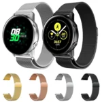 Milanis Magnetic Stainless Steel Mesh Wrist Strap WatchBand for Galaxy Watch Active 20mm - Image 2