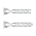 X-shaped Diamond Stainless Steel Wrist Strap WatchBand for Galaxy Watch Active 20mm - Image 3