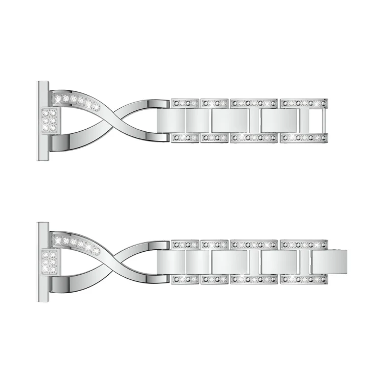CA0407S_1.webp X-shaped Diamond Stainless Steel Wrist Strap WatchBand for Galaxy Watch Active 20mm - Image 3