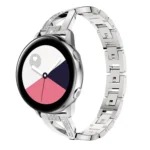 X-shaped Diamond Stainless Steel Wrist Strap WatchBand for Galaxy Watch Active 20mm - Image 4