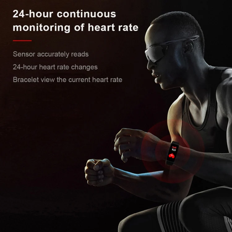 CA0451B_5.webp CK17S 0.96 inches IPS Screen Smart Bracelet IP67 Waterproof, Support Call Reminder / Heart Rate Monitoring / Blood Pressure Monitoring / Sleep Monitoring - Image 6