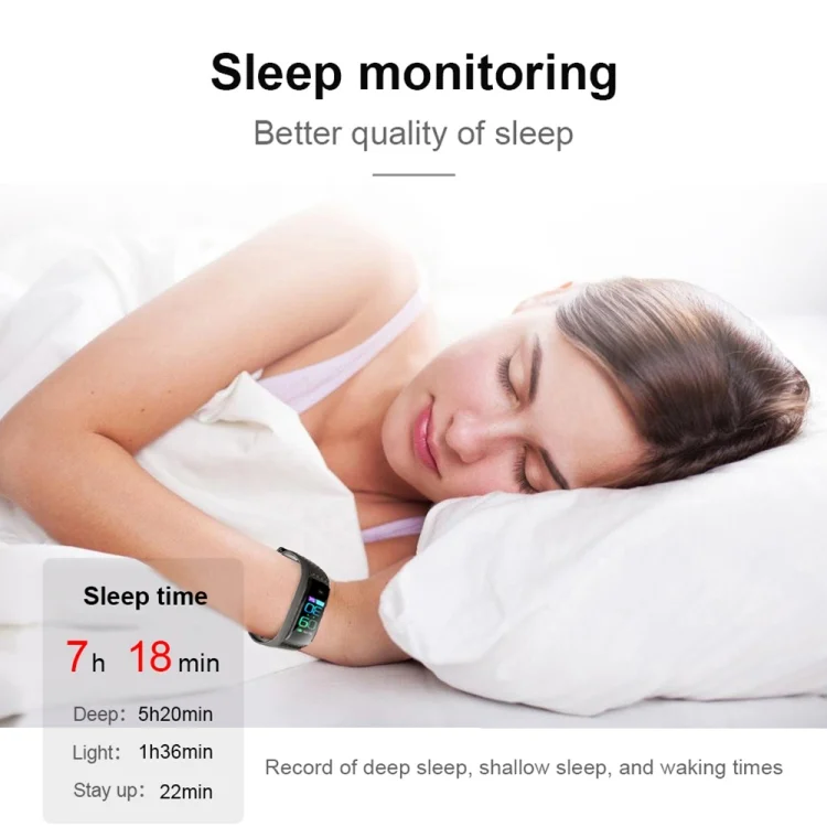CA0451B_8.webp CK17S 0.96 inches IPS Screen Smart Bracelet IP67 Waterproof, Support Call Reminder / Heart Rate Monitoring / Blood Pressure Monitoring / Sleep Monitoring - Image 9