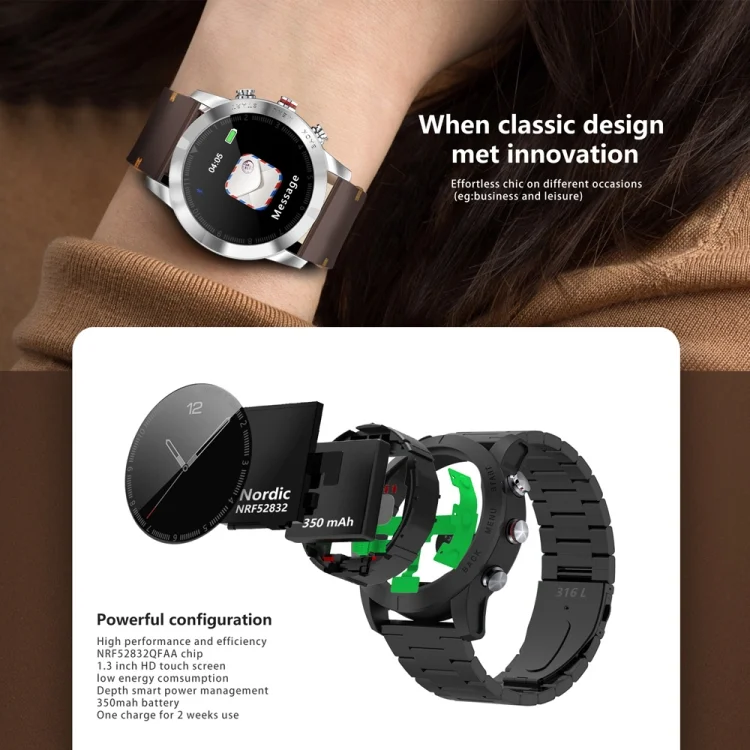 CA0463B_4.webp DTNO.1 S10 1.3 inches TFT Color Screen Smart Bracelet IP68 Waterproof, Silicone Watchband, Support Call Reminder /Heart Rate Monitoring /Sleep Monitoring /Multi-sport Mode - Image 5