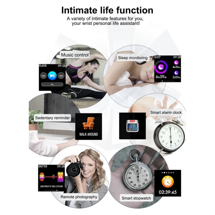 CA0484B_10.webp T2 1.3 inches TFT IPS Color Screen Smart Bracelet - Image 11