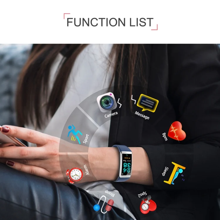 CA0545B_16.webp TD19 1.14 inches IPS Screen Smart Bracelet IP67 Waterproof, Support Call Reminder / Heart Rate Monitoring / Blood Pressure Monitoring / Sleep Monitoring /  Remote Camera - Image 17