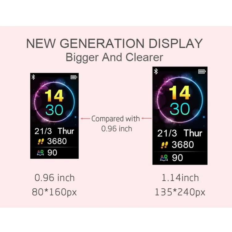 CA0545B_5.webp TD19 1.14 inches IPS Screen Smart Bracelet IP67 Waterproof, Support Call Reminder / Heart Rate Monitoring / Blood Pressure Monitoring / Sleep Monitoring /  Remote Camera - Image 6