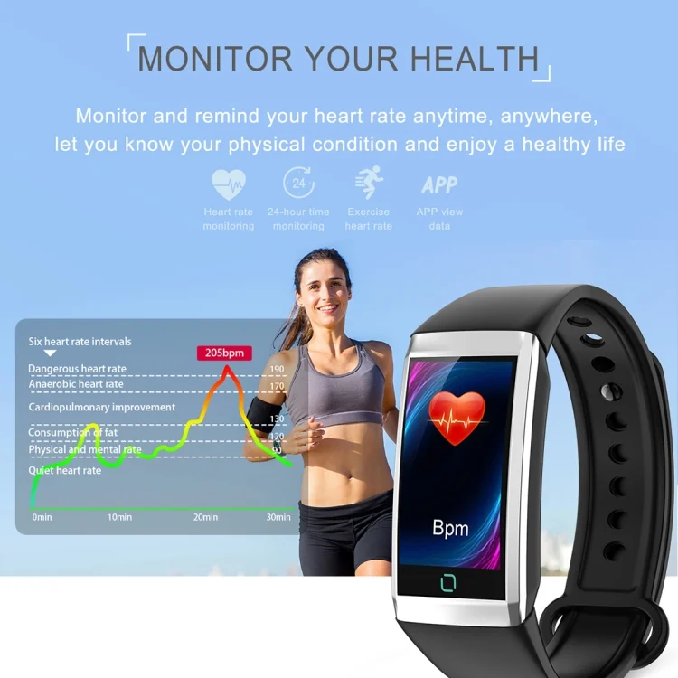 CA0545B_8.webp TD19 1.14 inches IPS Screen Smart Bracelet IP67 Waterproof, Support Call Reminder / Heart Rate Monitoring / Blood Pressure Monitoring / Sleep Monitoring /  Remote Camera - Image 9