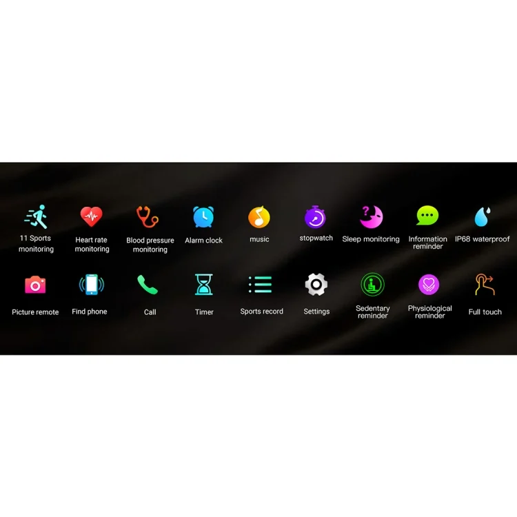 CA0615_B4.webp SMA-F1 1.3 inch TFT Full Touch Screen IP68 Waterproof Smart Sports Watch, Support Dynamic Heart Rate & Blood Pressure & Sleep Detection / Bluetooth / Alarm Clock / Photo Control - Image 5