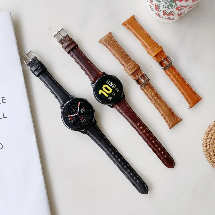 CA0678_B4.webp For Samsung Galaxy Watch 22mm Smart Watch Universal Double-sided Leather Small Watch Band - Image 5