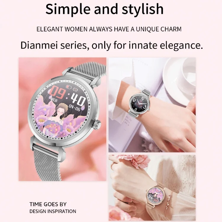 CA0835_B2.webp KC06 Women Menstrual Period Smart Watch Bracelet, Blood Pressure / Heart Rate Monitoring, Silicone Strap - Image 3