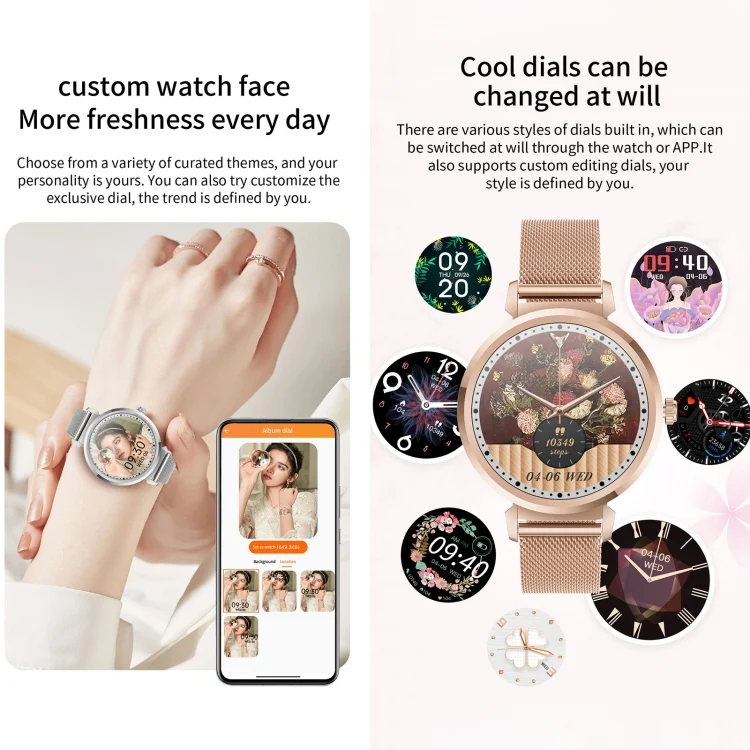 CA0835_B5.webp KC06 Women Menstrual Period Smart Watch Bracelet, Blood Pressure / Heart Rate Monitoring, Silicone Strap - Image 6