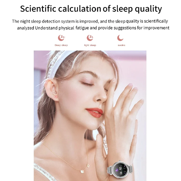 CA0835_B8.webp KC06 Women Menstrual Period Smart Watch Bracelet, Blood Pressure / Heart Rate Monitoring, Silicone Strap - Image 9