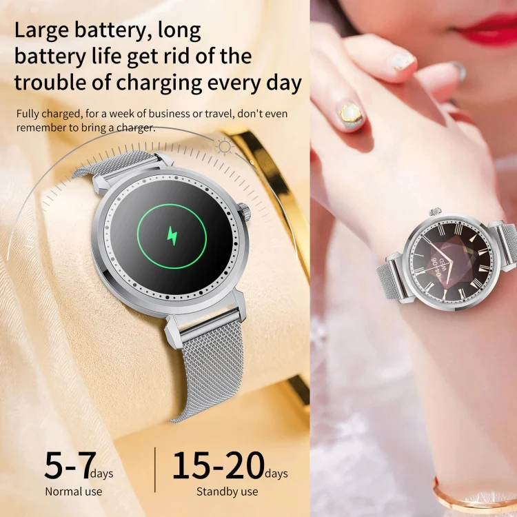 CA0835_B9.webp KC06 Women Menstrual Period Smart Watch Bracelet, Blood Pressure / Heart Rate Monitoring, Silicone Strap - Image 10