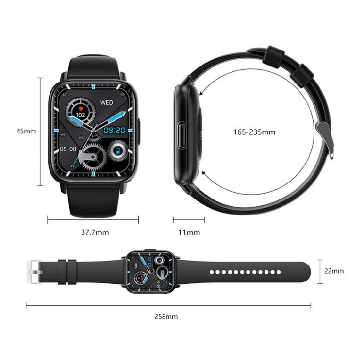 CA0837_B16.webp DM60 1.83 inch Waterproof Smart Watch, Support Body Temperature Monitoring / Heart Rate / Blood Oxygen / Blood Pressure Monitoring - Image 17