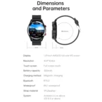 DW161.39 inch AMOLED Screen Smart Watch, Support Heart Rate / Blood Pressure Monitoring, Leather Strap - Image 5