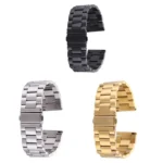 For Fitbit Blaze Smart Watch Butterfly Buckle 3 Beads Stainless Steel Watchband - Image 2