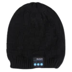 Square Textured Knitted Bluetooth Headset Warm Winter Hat with Mic for Boy & Girl & Adults - Image 2