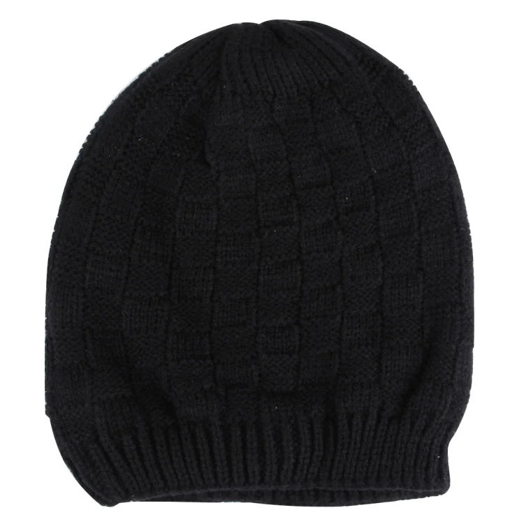 CA1691B_2.webp Square Textured Knitted Bluetooth Headset Warm Winter Hat with Mic for Boy & Girl & Adults - Image 3
