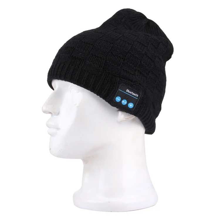 CA1691B_5.webp Square Textured Knitted Bluetooth Headset Warm Winter Hat with Mic for Boy & Girl & Adults - Image 6