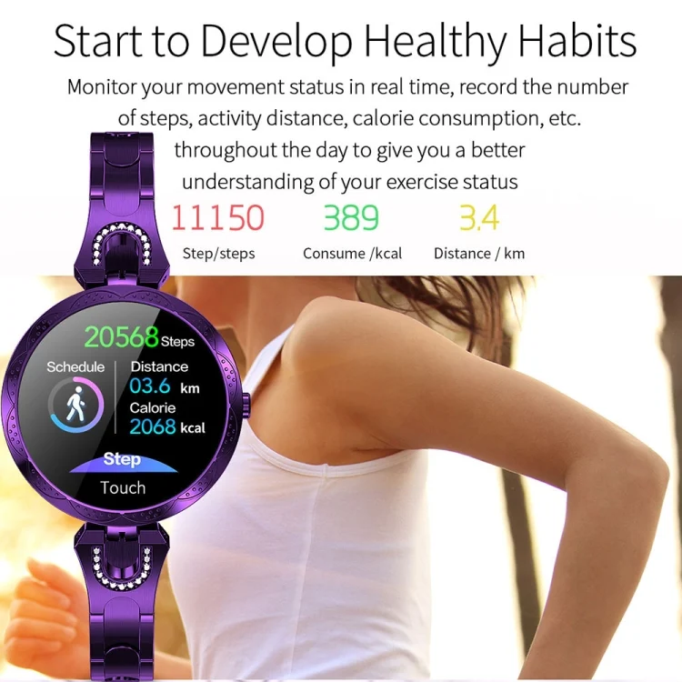 CA4589L_14.webp AK15 Fashion Smart Female Bracelet, 1.08 inch Color LCD Screen, IP67 Waterproof, Support Heart Rate Monitoring / Sleep Monitoring / Remote Photography - Image 15