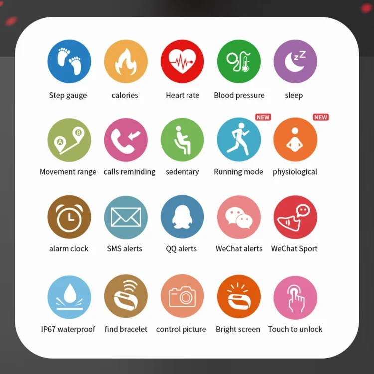 CA5236L_4.webp C20 1.14 inch IPS Touch Screen IPX67 Waterproof Smartwatch, Support Call Reminder/ Heart Rate Monitoring /Blood Pressure Monitoring/ Sleep Monitoring - Image 5