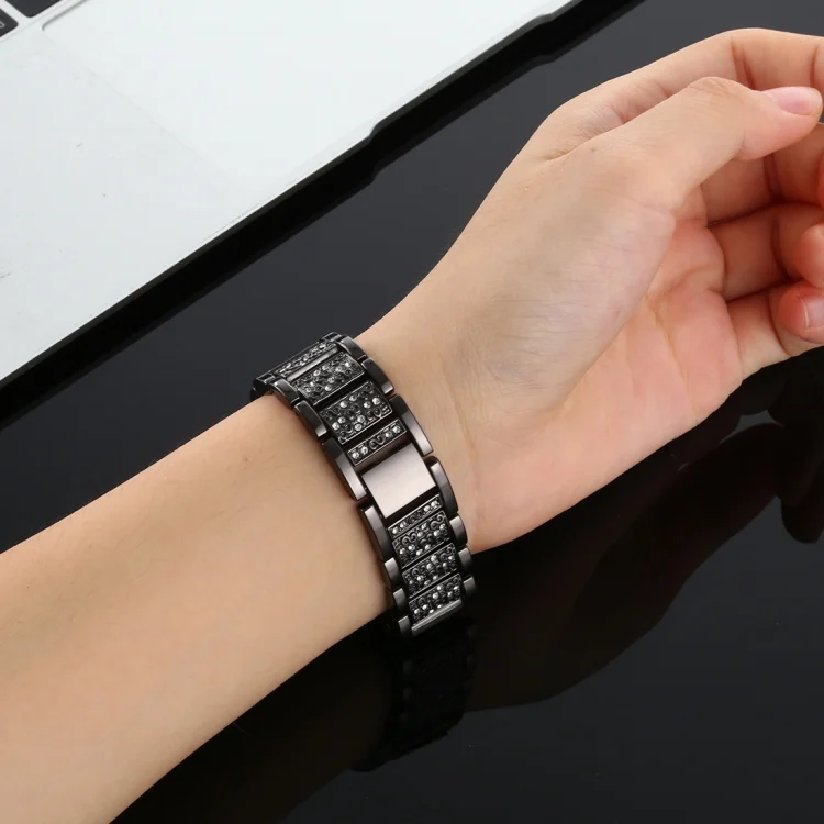 CA6680B_4.webp For Fitbit Versa Diamond-studded Stainless Steel  Watch Band - Image 5