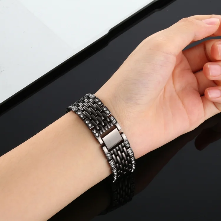 CA6682B_4.webp For Fitbit Charge 3 Diamond-studded Stainless Steel  Watch Band - Image 5