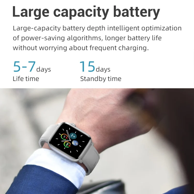 CA6739_B2.webp SE02 Bluetooth Smart Sports Watch, Support Heart Rate / Blood Pressure / Blood Oxygen Monitoring & Sleep Monitoring & Sedentary Reminder - Image 3